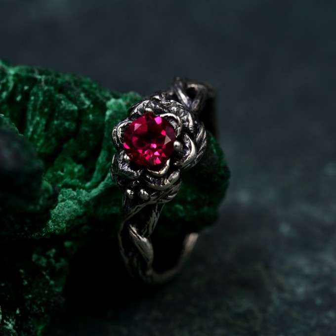Nature-Inspired Handcrafted Lotus Silver Ring