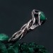 Celtic Emerald Silver Ring - Timeless Celtic Elegance