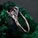 Romantic Silver Band: Ethereal Fairycore Flower Design