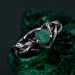 Celtic Emerald Silver Ring - Timeless Celtic Elegance