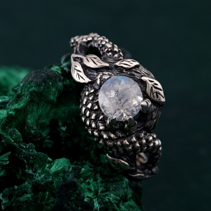 Scale of the Dragon Ring: Mythical Silver Armor Design
