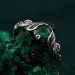 Mystical Darkness Silver Ring - Gothic Elegance Engagement Ring