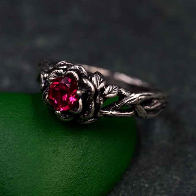 Nature-Inspired Handcrafted Lotus Silver Ring