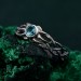 Waves of Serenity: Gothic Blue Topaz Ring