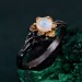 Moonstone Blossom Twig Ring & Enchanted Forest Moonstone Ring