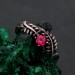Ruby Fern Branchlet Ring: Whispering Fern Design