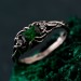 Luxury Emerald Tree-Inspired Wedding Ring – Exquisite Leafy Band