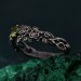 Rose Garden Silver Ring: Elegant Blossoming Rose Twig Design