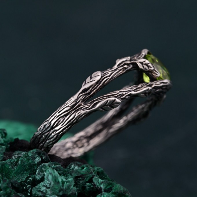 Tree Bark Ring in Silver – Silver Branch Band, Nature's Touch Ring, Silverwood Wrap Ring, Twiggy Silver Ring, Woodland Branch Band