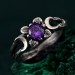 Moonlit Blossom: Gothic Amethyst Ring