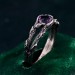 Shadowed Elegance Ring: Gothic Noir Silver Band