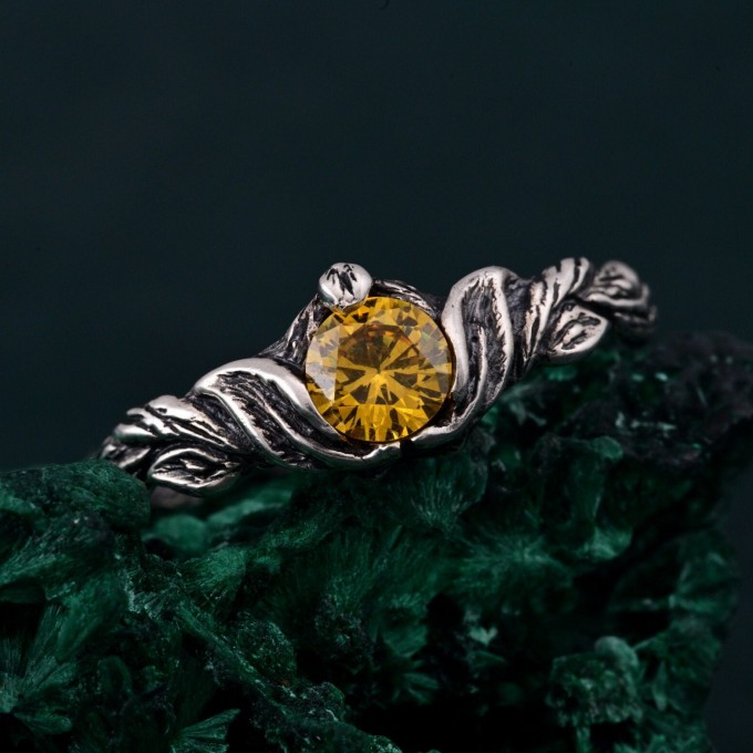 Unique Wood Engagement Ring – Nature's Embrace with Twig of Love Design, Woodland Promise Ring, Rustic Twig Wedding Band