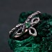Rustic Emerald Vine Ring: Druid Celtic Tree Design