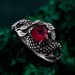 Serpent's Flame: Gothic Ruby Snake Ring