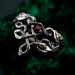 Enchanted Forest Ring - Braided Silver Band for Fantasy Engagement