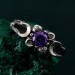 Moonlit Blossom: Gothic Amethyst Ring
