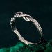 Dance of the Leaves: Gothic Garnet Ring