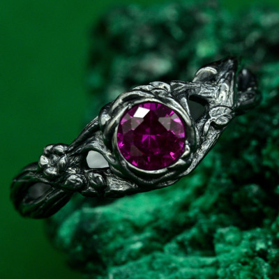 Handcrafted 925 Silver Ruby Ring for Women, Handmade Gemstone Jewelry, Minimalist Design, Elegant Gift, Birthday Present for Her