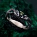 Serpentine Embrace Ring: Unique Twisted and Entwined Snake Band