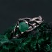 Celtic Emerald Silver Ring - Timeless Celtic Elegance