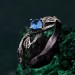 Stunning Leafy Branch with Topaz Ring – Unique Nature's Gemstone Adornment, Christmas Gift Idea
