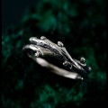 Handcrafted Sterling Silver Twig Ring – Nature-Inspired Wavy Forest Band