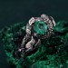 Heart of the Dragon: Gothic Emerald Ring