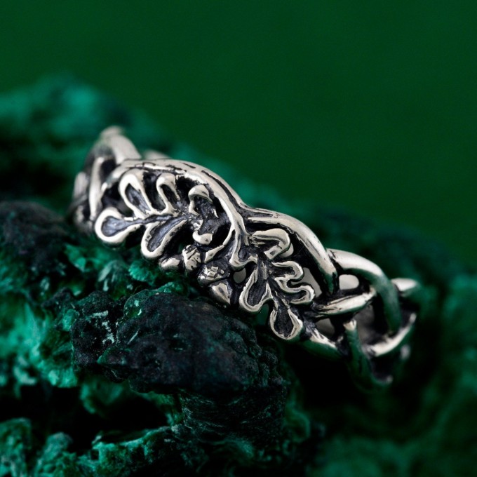 Elegant Ring Forest Harmony - Silver Branches Inspired by Nature