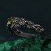Peridot Blossom Silver Ring