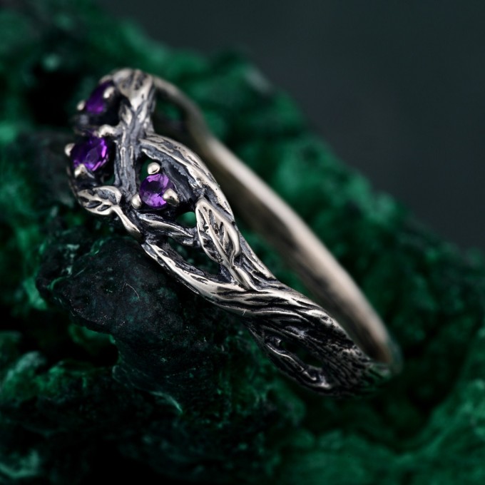Nature's Embrace Engagement Band with Eternal Tree Branch Design