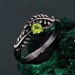 Graceful Peridot Fern Branchlet Ring - Whispering Fern Band