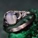 Moonlit Whisper: Gothic Moonstone Ring