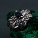 Elven Silver Ring Set with London Blue Topaz – Nature-Inspired Bridal Set, Enchanted Forest Stackable Rings, Mystical Twig Leaf Design