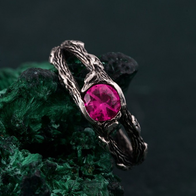 Branch ring in silver, Silver Branch Band, Nature's Touch Ring, Silverwood Wrap Ring, Twiggy Silver Ring, Woodland Branch Band