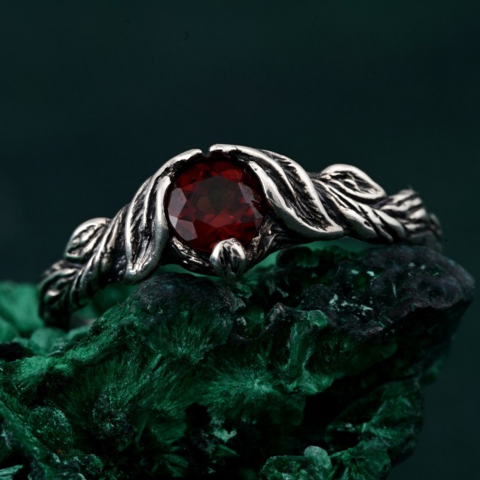 Enchanted Forest Engagement Ring - Nature's Embrace Twig of Love Band