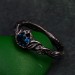 Gothic Noir Sterling Silver Ring - Mystical Darkness Design