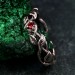 Woodland Fairycore Silver Eternity Ring – Men's Leafy Vine Engagement Band, Braided Tree Branch Silver Ring, Leaf Design Band