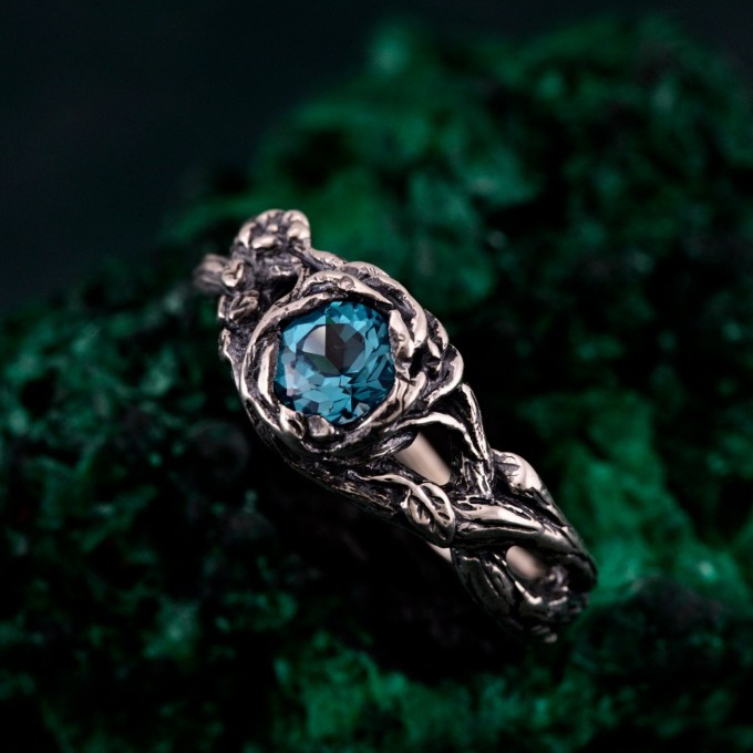 Handcrafted 925 Silver Topaz Ring – Minimalist Gemstone Jewelry for Women