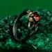 Threads of Fire: Gothic Garnet Ring
