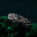 Oak Leaves Silver Dainty Topaz Engagement Ring