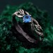 Leafy Branch with Topaz Ring – Nature-Inspired Gemstone Jewelry