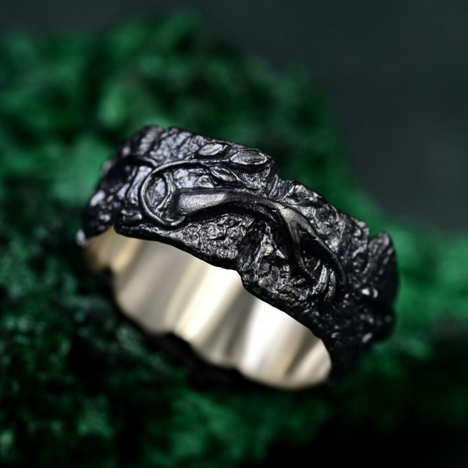 Handcrafted Adam's Touch Ring – Michelangelo-Inspired Artisan Jewelry