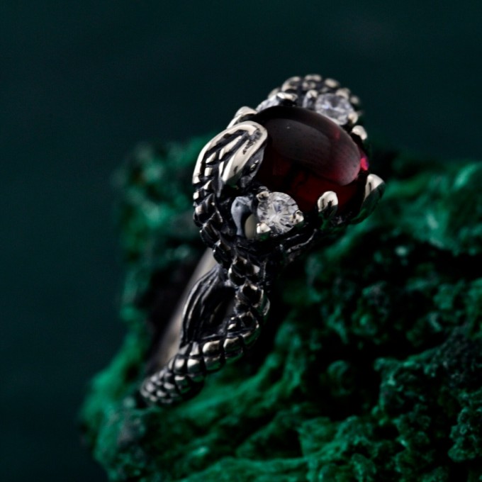 Thorn Snake Ring – Goth Serpent Design, Silver Dragon Scale Jewelry, Fantasy Serpents of the Thorns Style Accessory
