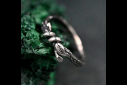 Wedding Ring Leaf and Branch, Ring with Leaves, Wedding Ring, Unisex Gothic Ring, Leaves and Branch: Ring for the Enigmatic Couple