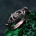 Elegant Silver Leaf Ring – Unique Botanical Wedding Band, Handcrafted Nature Jewelry