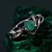 Celtic Emerald Silver Ring - Classic Elegance in Celtic Jewelry