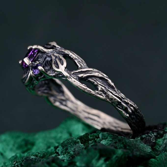 Nature's Finest Silver Leaf Elegance Ring