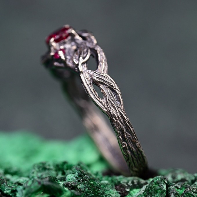 Nature's Finest Silver Leaf Elegance Ring