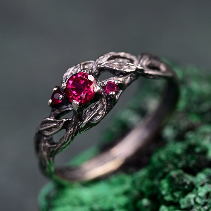 Nature's Finest Silver Leaf Elegance Ring