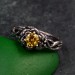 Bloom of Light: Gothic Citrine Lotus Ring